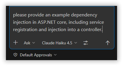 Ask Mode Query Example