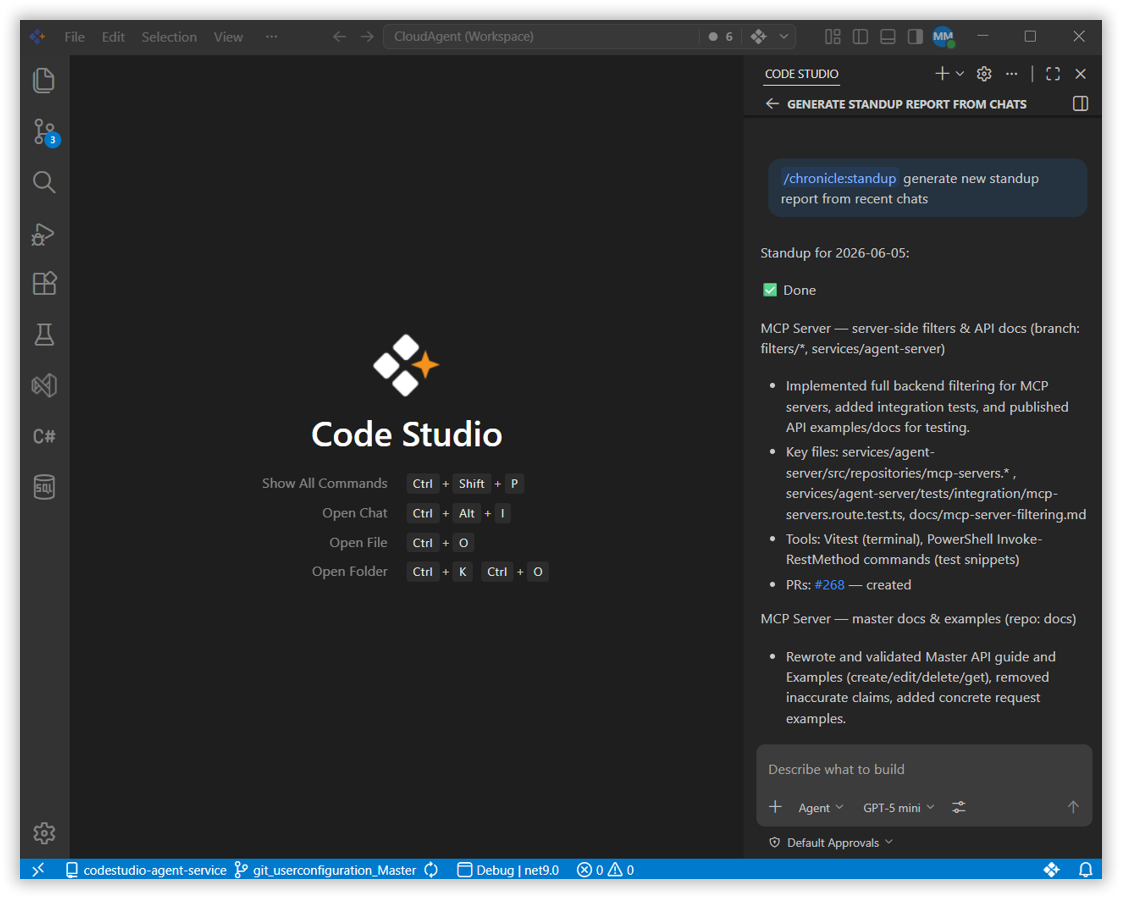 Chronicle Standup Summary
