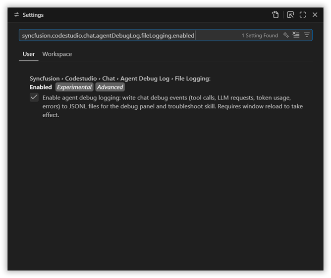 Agent Debug Log Enable